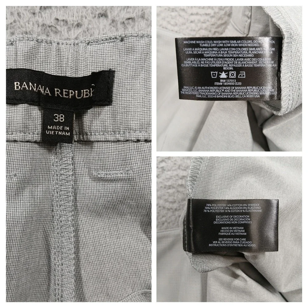 Banana Republic Core Temp Shorts Men's 38 Performance Stretch Grey‎